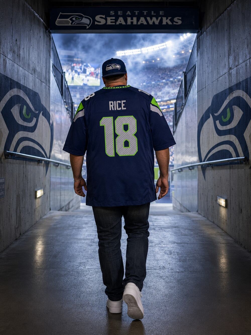 Nike NFL Seattle Seahawks Sidney Rice #18 On Field Jersey Men's 3XL